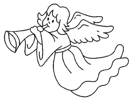 Ангел раскраска для детей