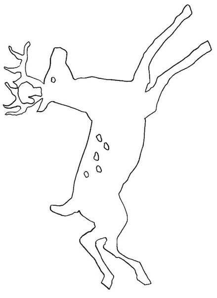 Трафарет "олени"