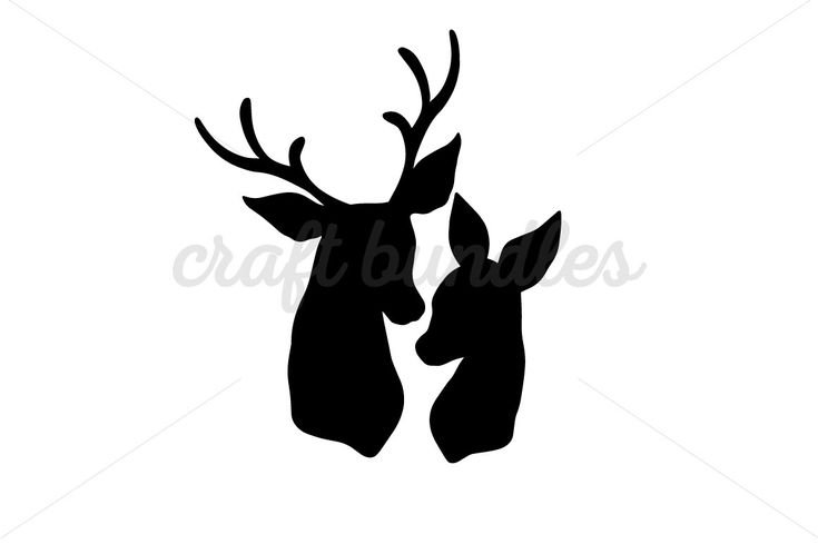 Силуэт оленя для вырезания