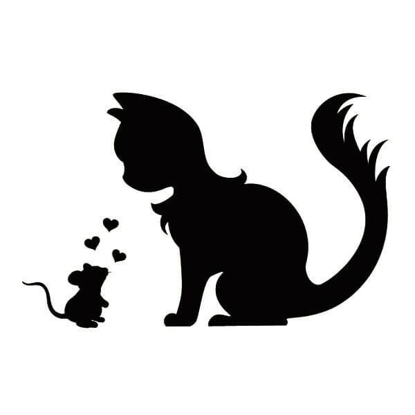 Трафареты кошек для декора стен