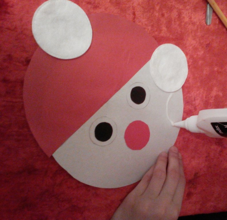 Дед Мороз из ватных дисков