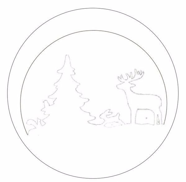 Кружки на окна на новый год трафареты