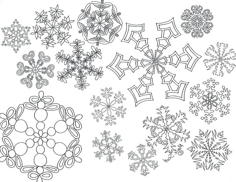 Шаблоны снежинок