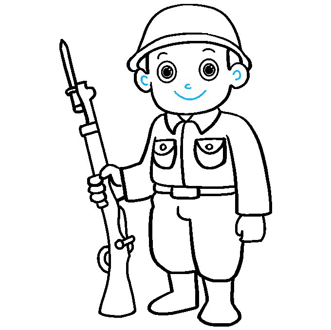 Раскраска солдатики для детей