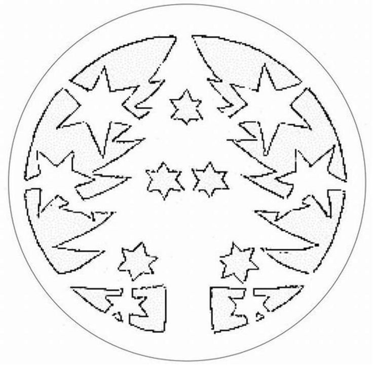 Новогодние шары трафарет