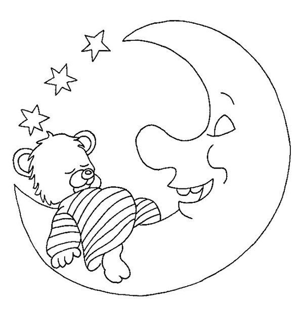 Трафарет месяца для вырезания