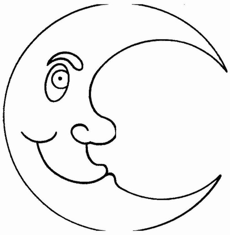 Луна раскраска