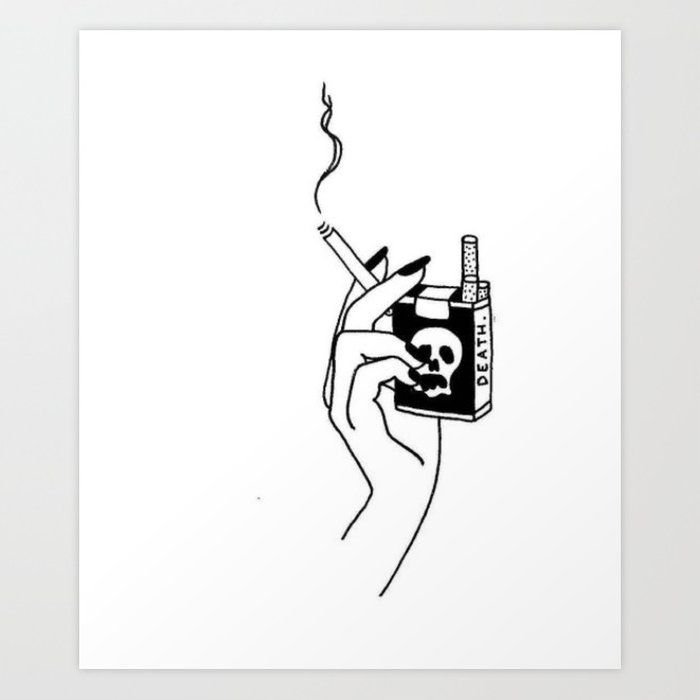 Эскизы тату сигареты