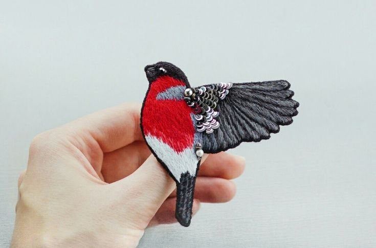 Брошь из 3d ручки