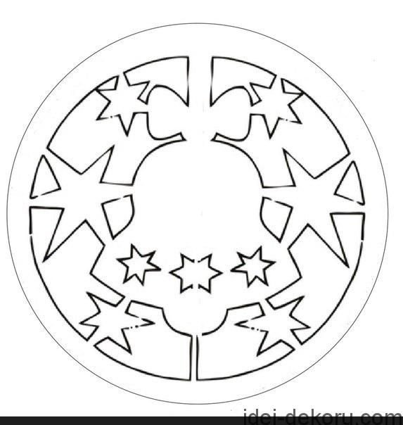 Украшения на окна на новый год трафареты