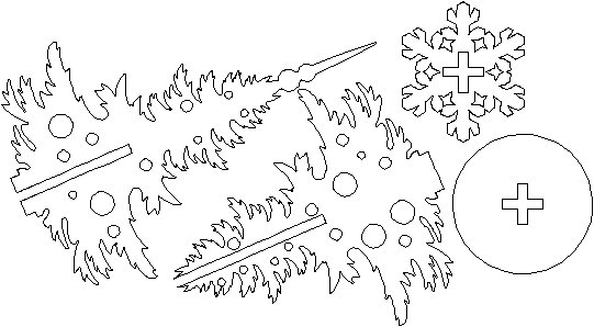 Новогодние рисунки для выпиливания