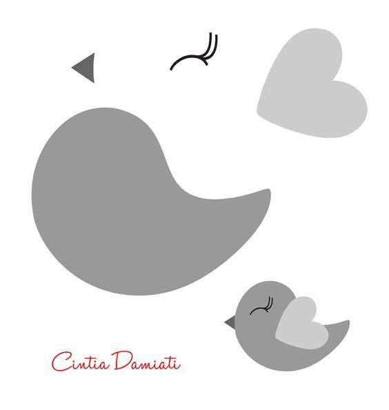 Птичка из фетра выкройка