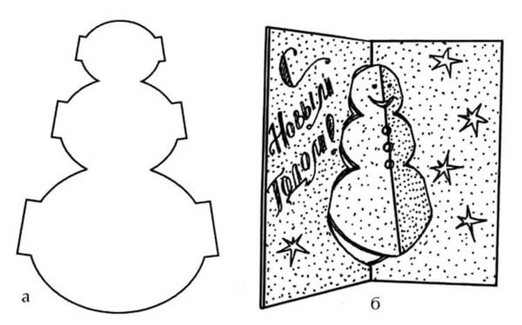 Новогодние открытки своими руками шаблоны