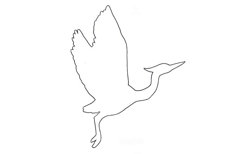 Журавли шаблон