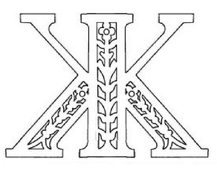 Трафарет букв