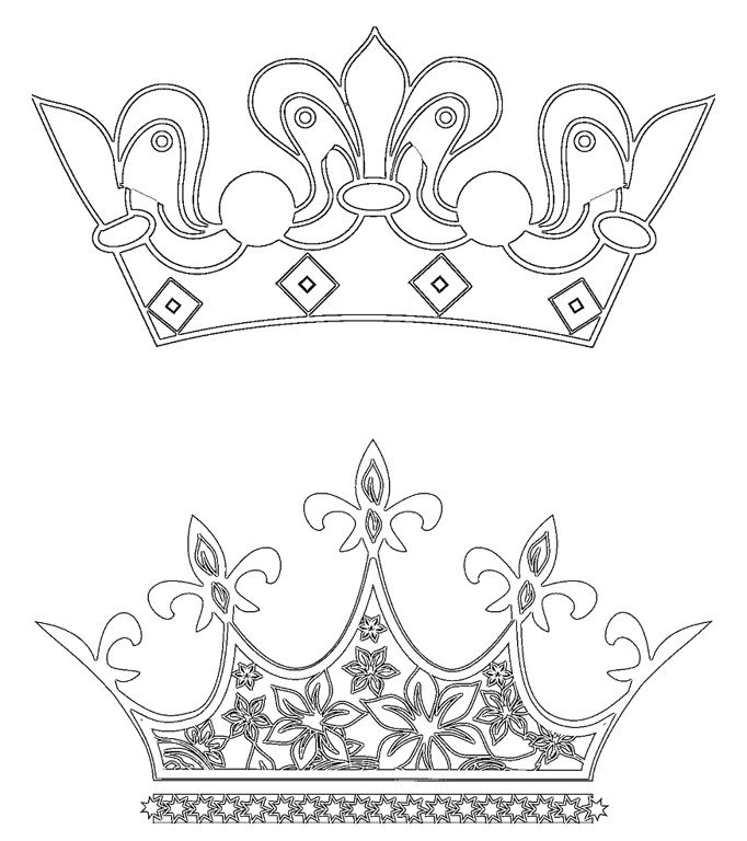 Красивая корона для вырезания