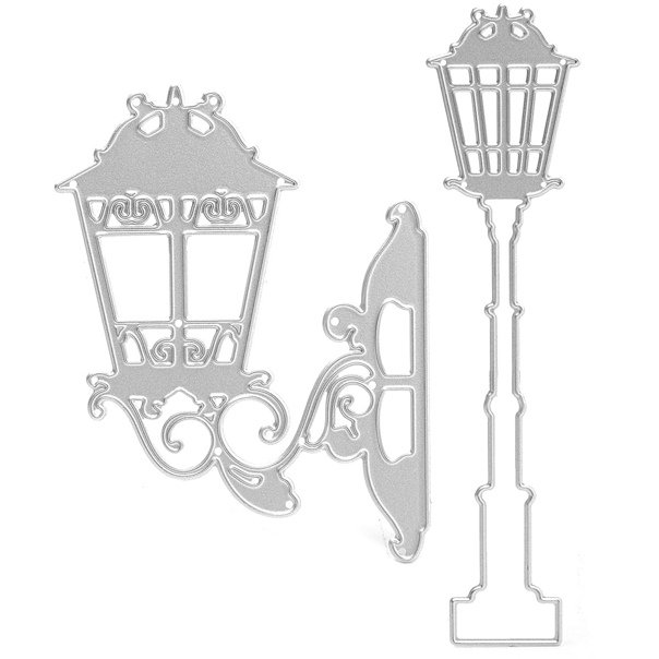 Трафарет фонарь уличный на окно