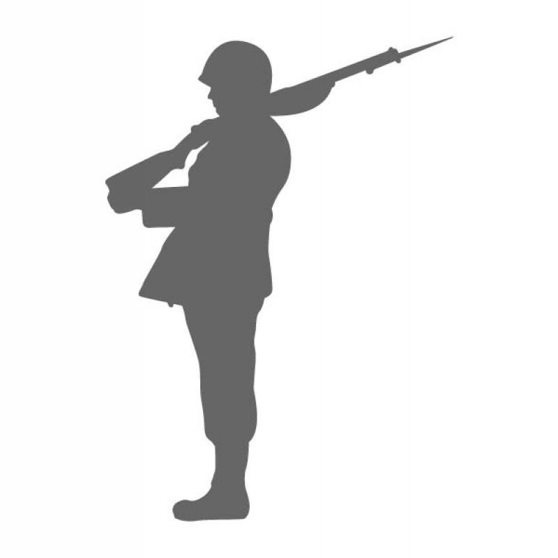 Силуэт военного человека