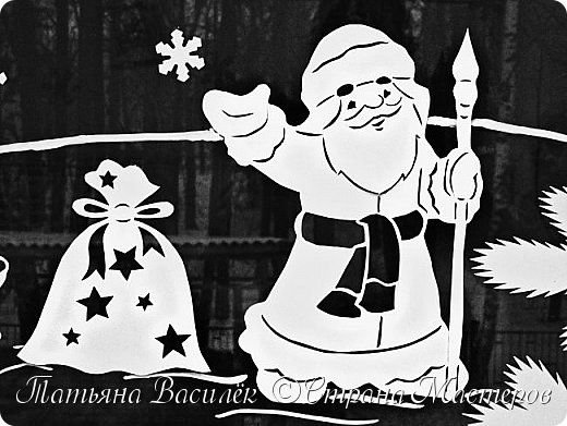 Новогоднее окошко рисунок