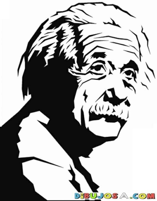 Альберт Эйнштейн трафарет