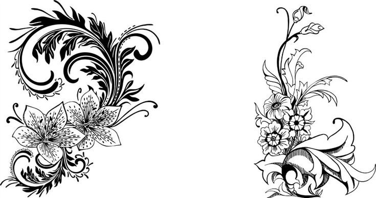 Цветочные орнаменты и узоры