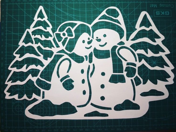 Трафареты на окна новогодние