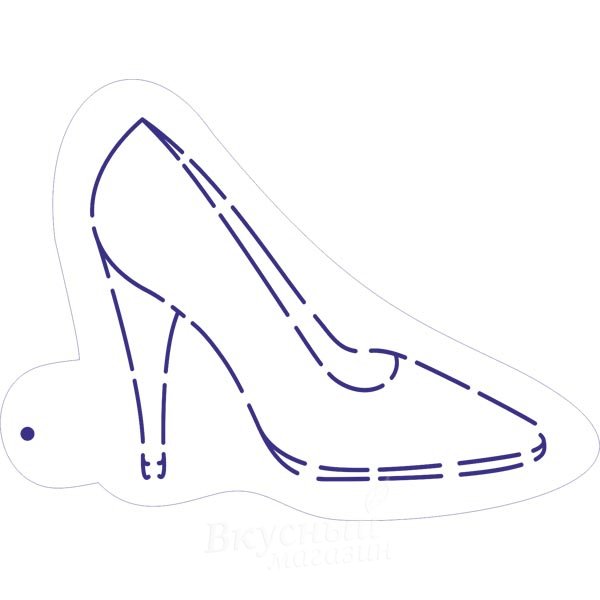 Трафарет туфли для броши