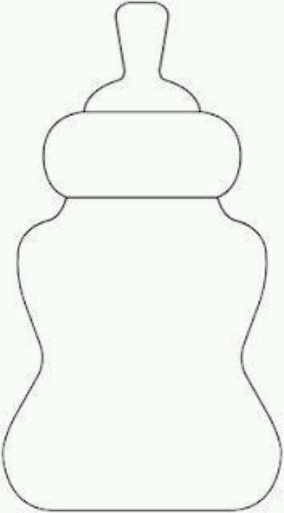 Трафарет ребенок с бутылкой