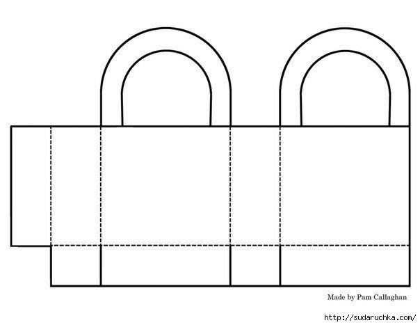 Трафарет коробки для подарка