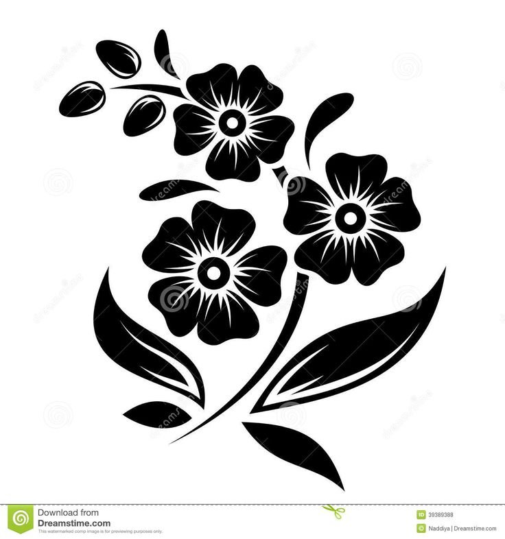 Цветы трафарет для вырезания