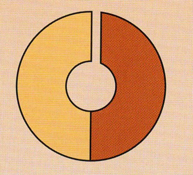 Картонная заготовка для помпона
