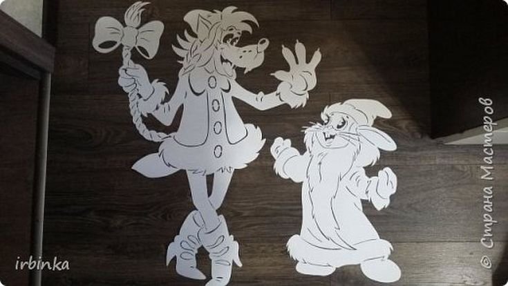 Вытынанки на окна ну погоди новогодние