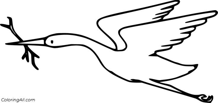 Журавли трафарет