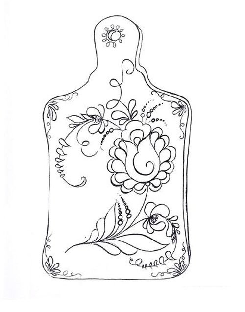 Гжельская Городецкая Хохломская роспись