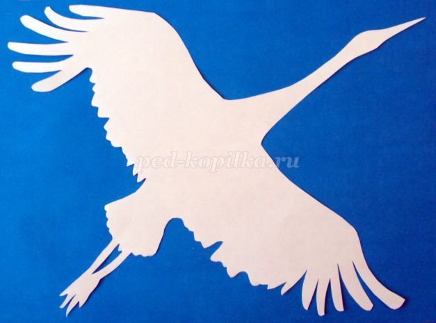 Журавли трафареты для вырезания