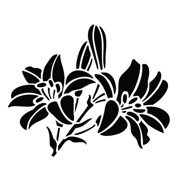 Цветы трафарет для вырезания