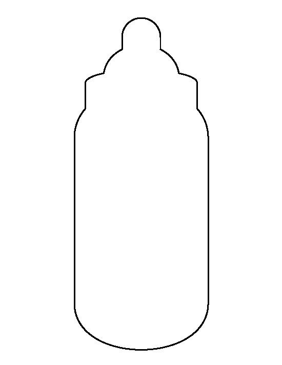 Трафарет бутылочка детская