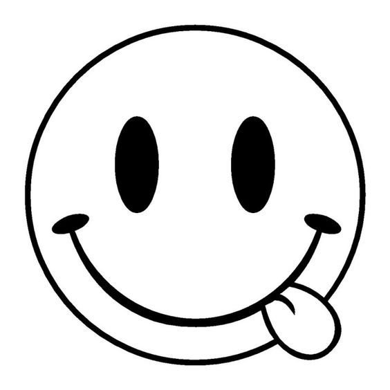 Смайл черно белый