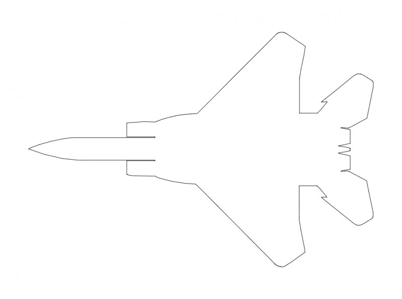 Истребитель шаблон для вырезания