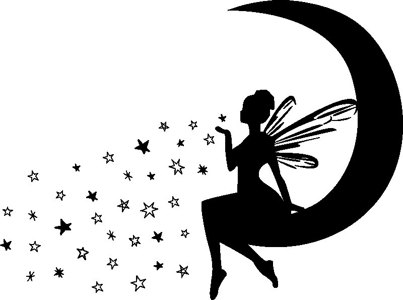 Трафарет феи на стену