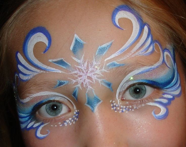 Аквагрим Снегурочка детский