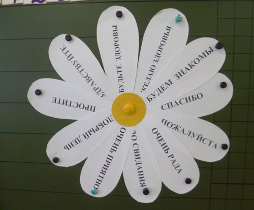 Цветок с пожеланиями на лепестках