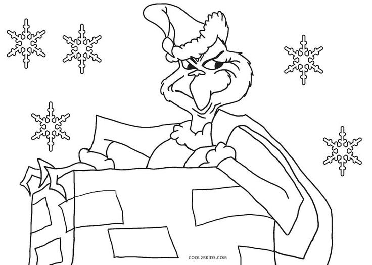 Новогодние раскраски с Гринчем