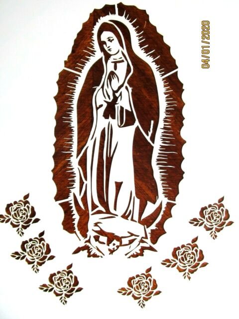 Дева Мария трафарет