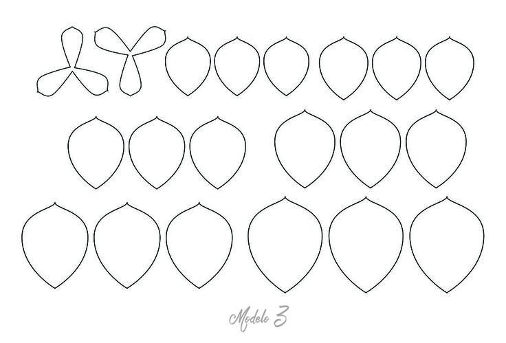 Шаблоны цветов для печати