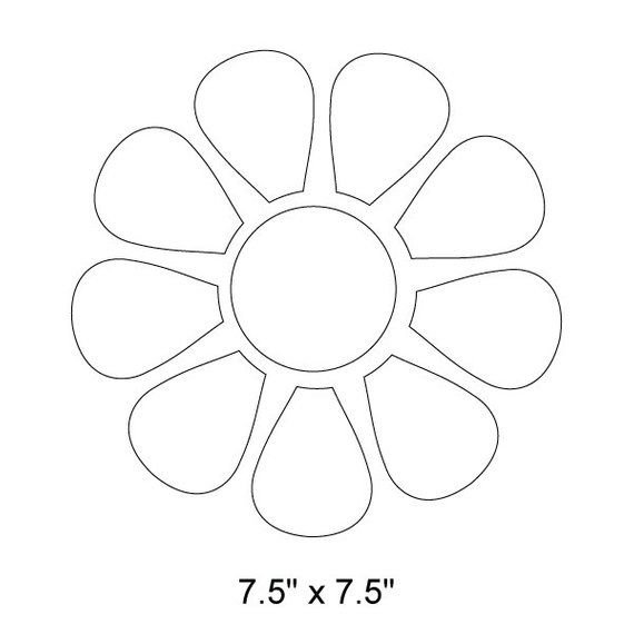 Ромашка трафарет для вырезания