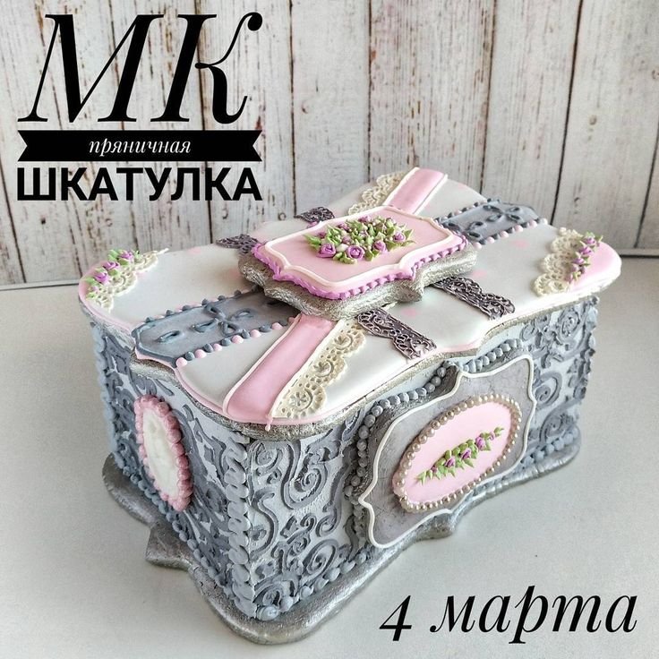 Пряничная шкатулка шаблон