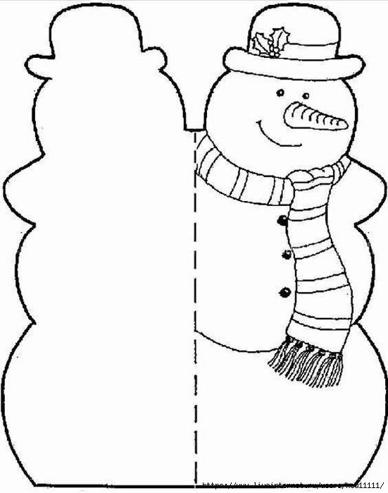 Снеговик для вырезания