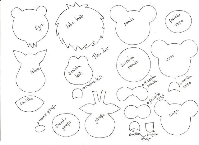 Игрушки из фетра шаблоны