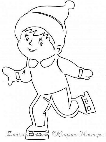 Трафареты на окна зимние забавы